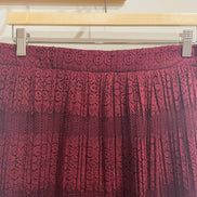 Jupe longue dentelle bourgogne - Faith and Joy - Taille small