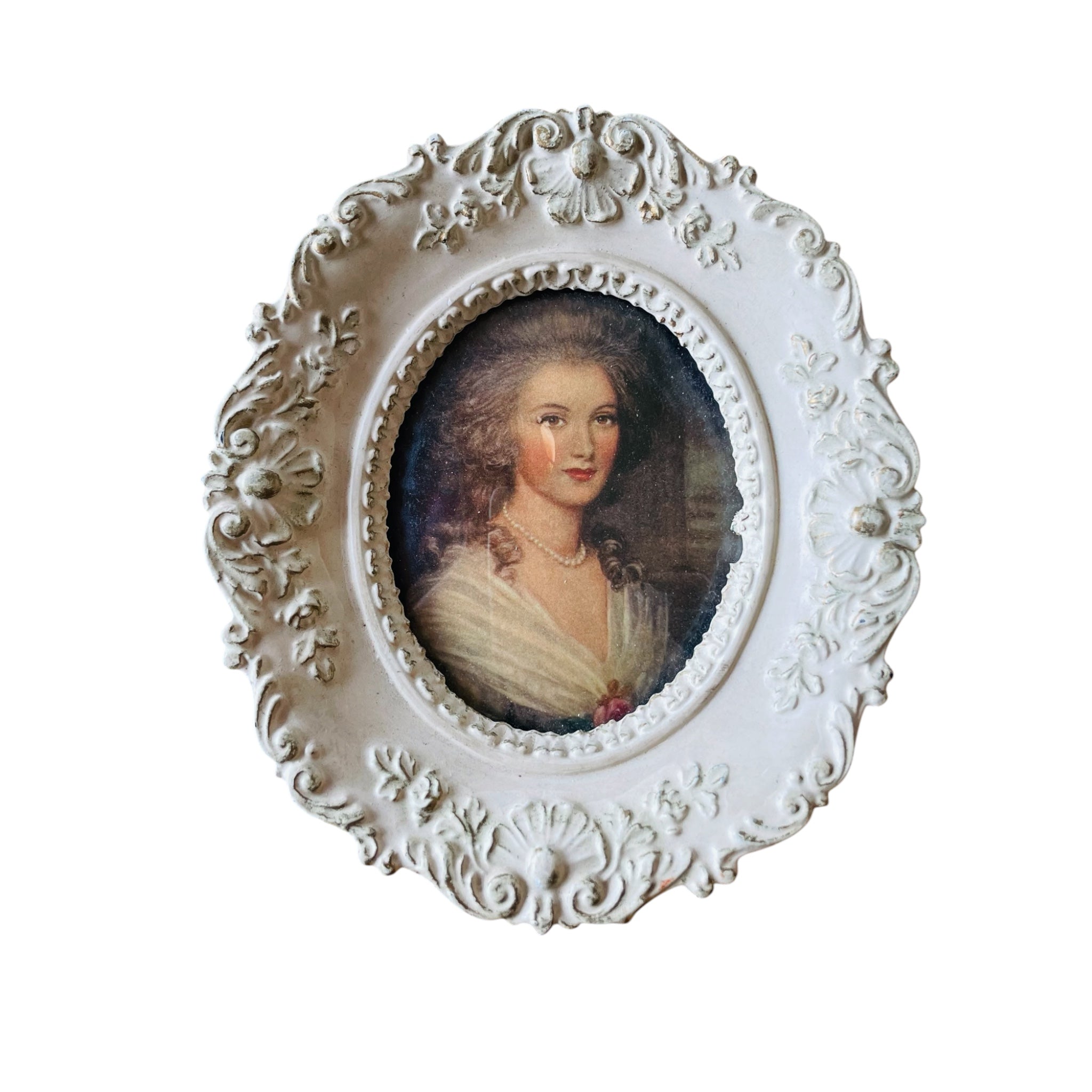 Mini cadre rond vintage de madame