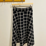 Black and white plaid skirt, size small