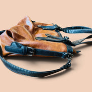 Sac cuir brun et noir / Bloom&co