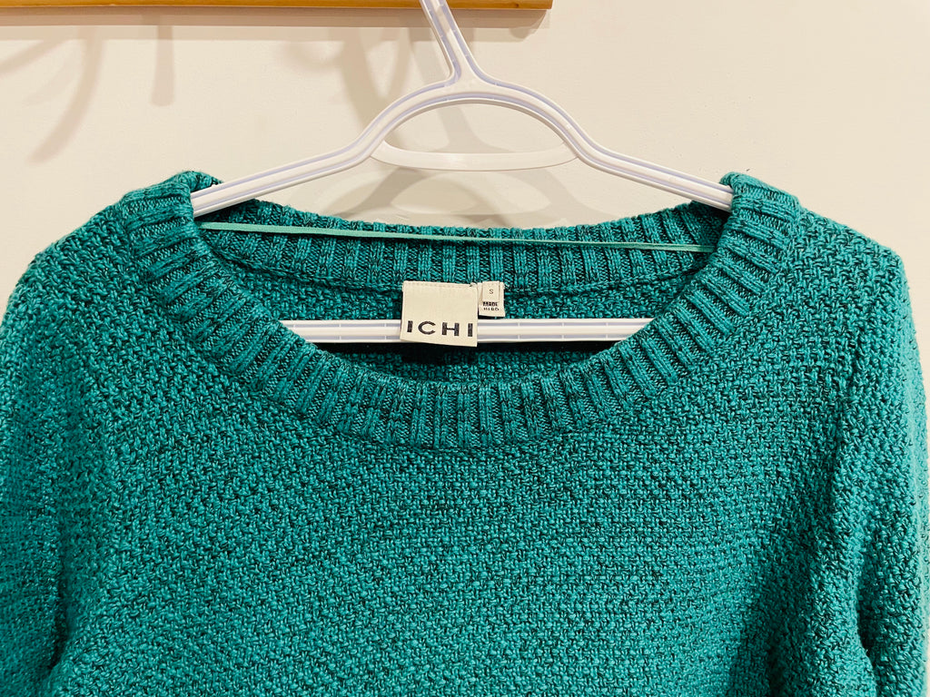 Chandail vert tricot - Ichi - Taille Small