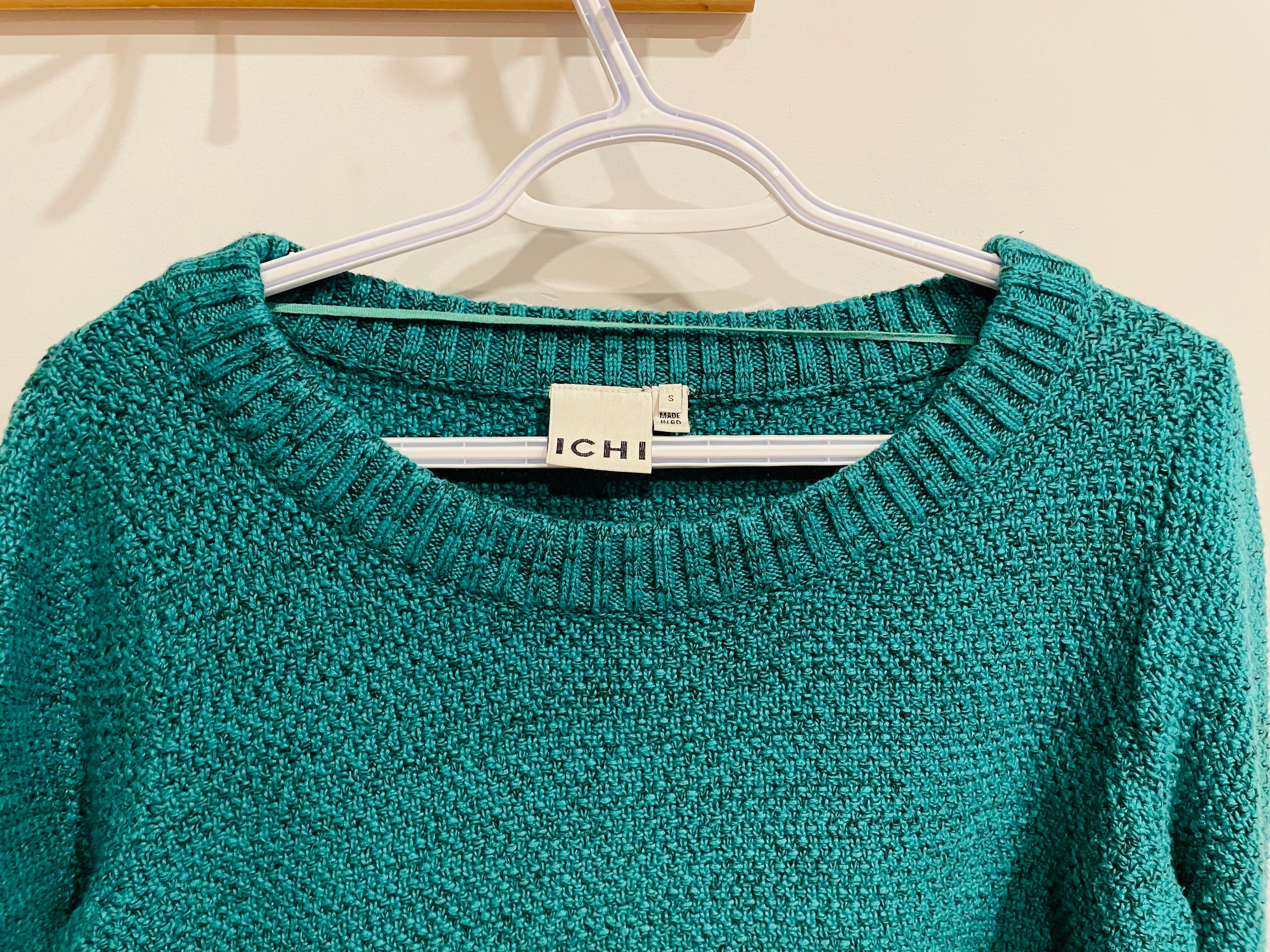 Chandail vert tricot - Ichi - Taille Small