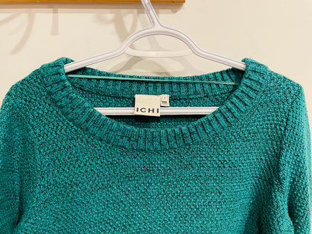 Chandail vert tricot - Ichi - Taille Small
