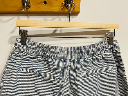 Short rayé bleu vintage taille élastique - Taille 8