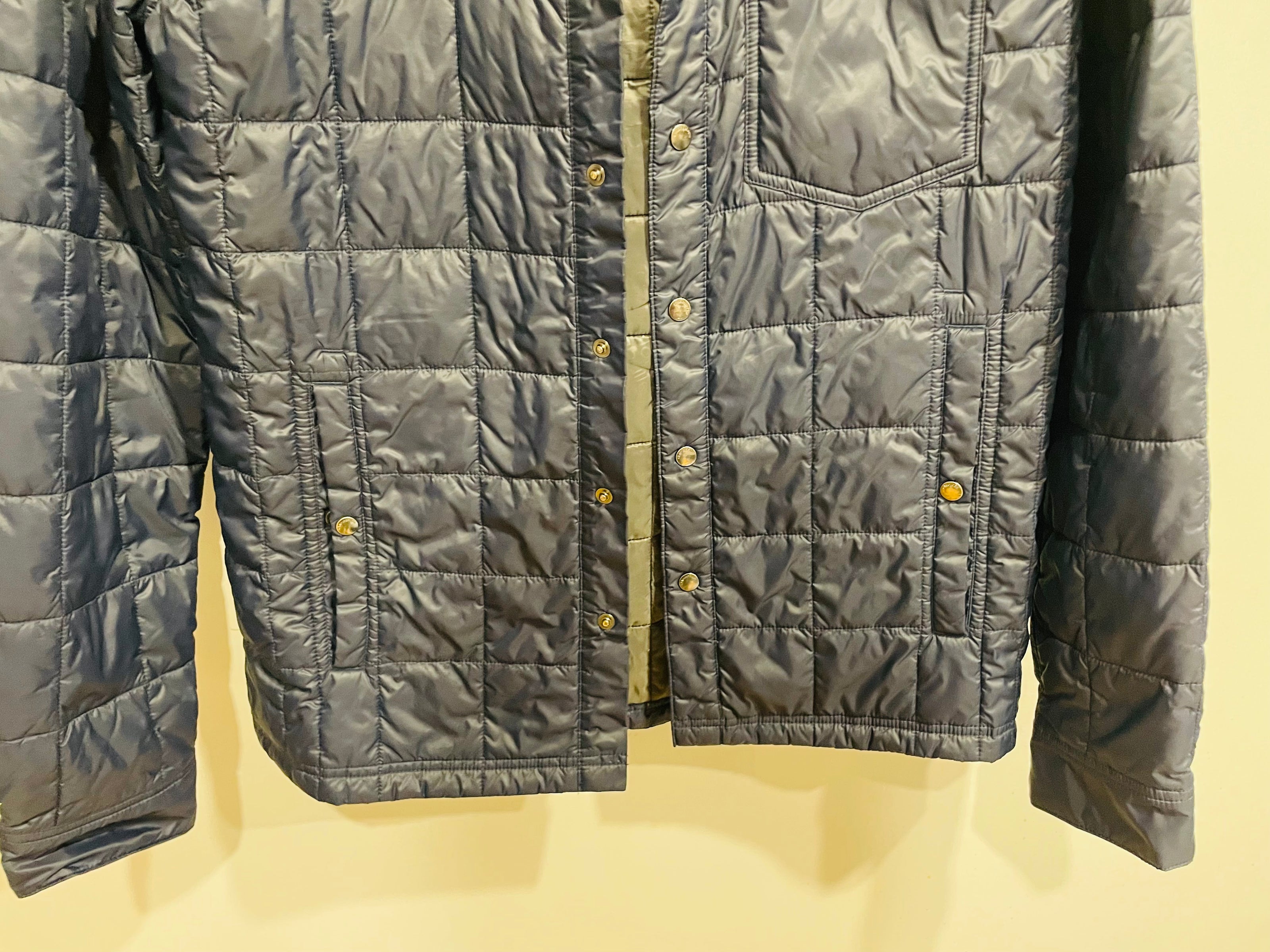 Veste bleue matelassée intérieur à carreaux - Chlorophylle - Taille small
