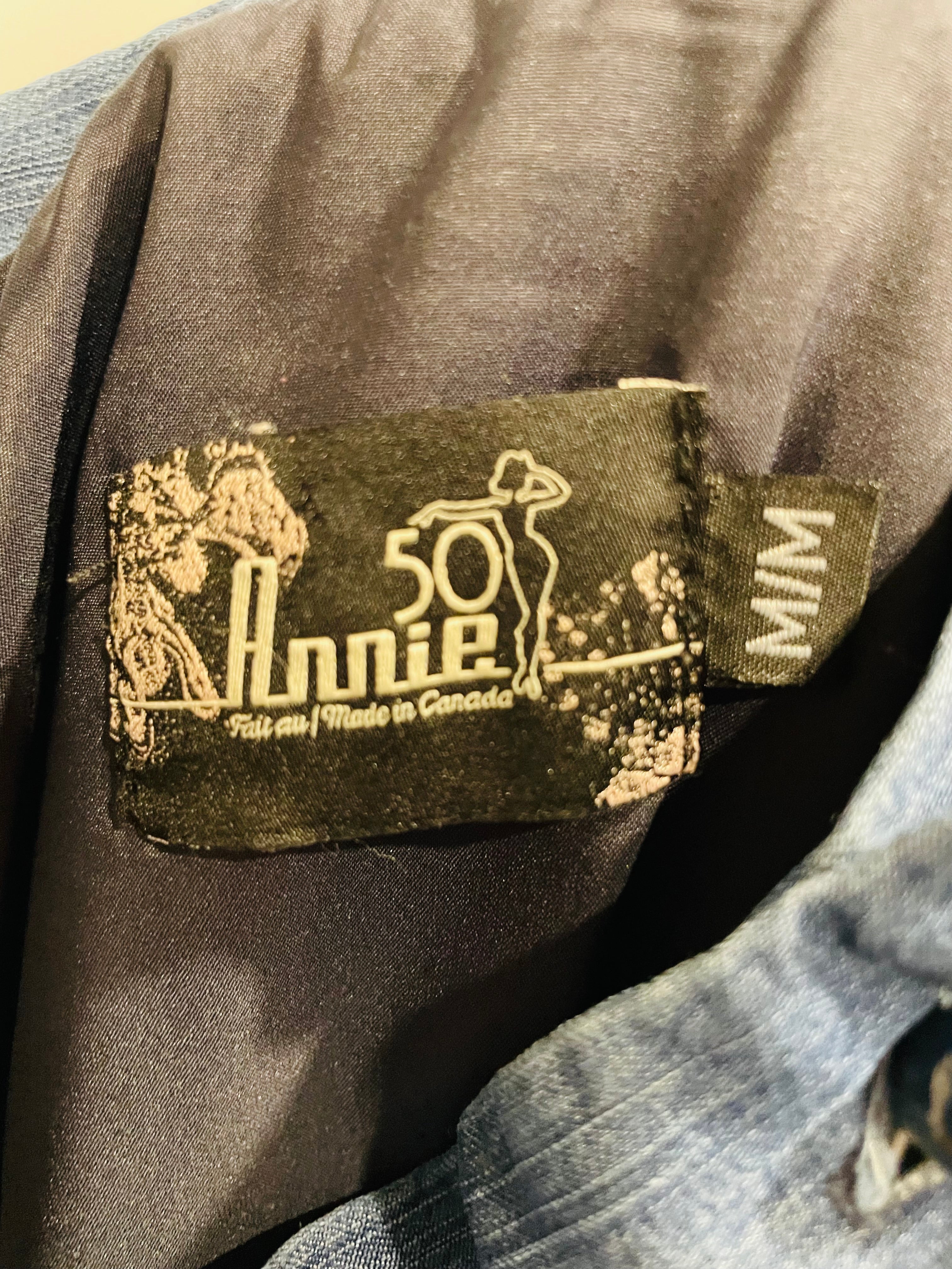 Jupe courte en jeans vintage - Annie 50 - taille médium