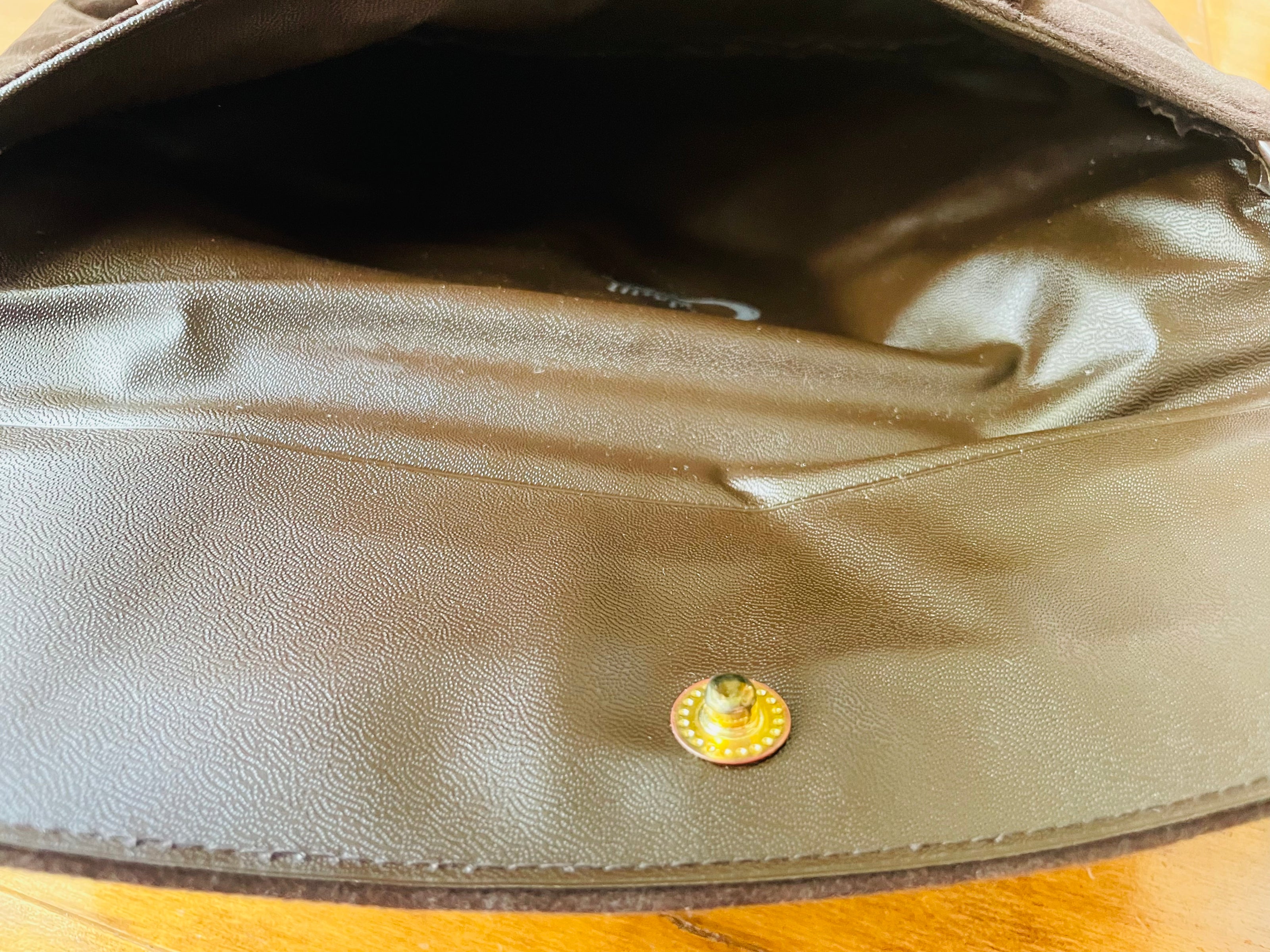 Bourse velours brun / vintage