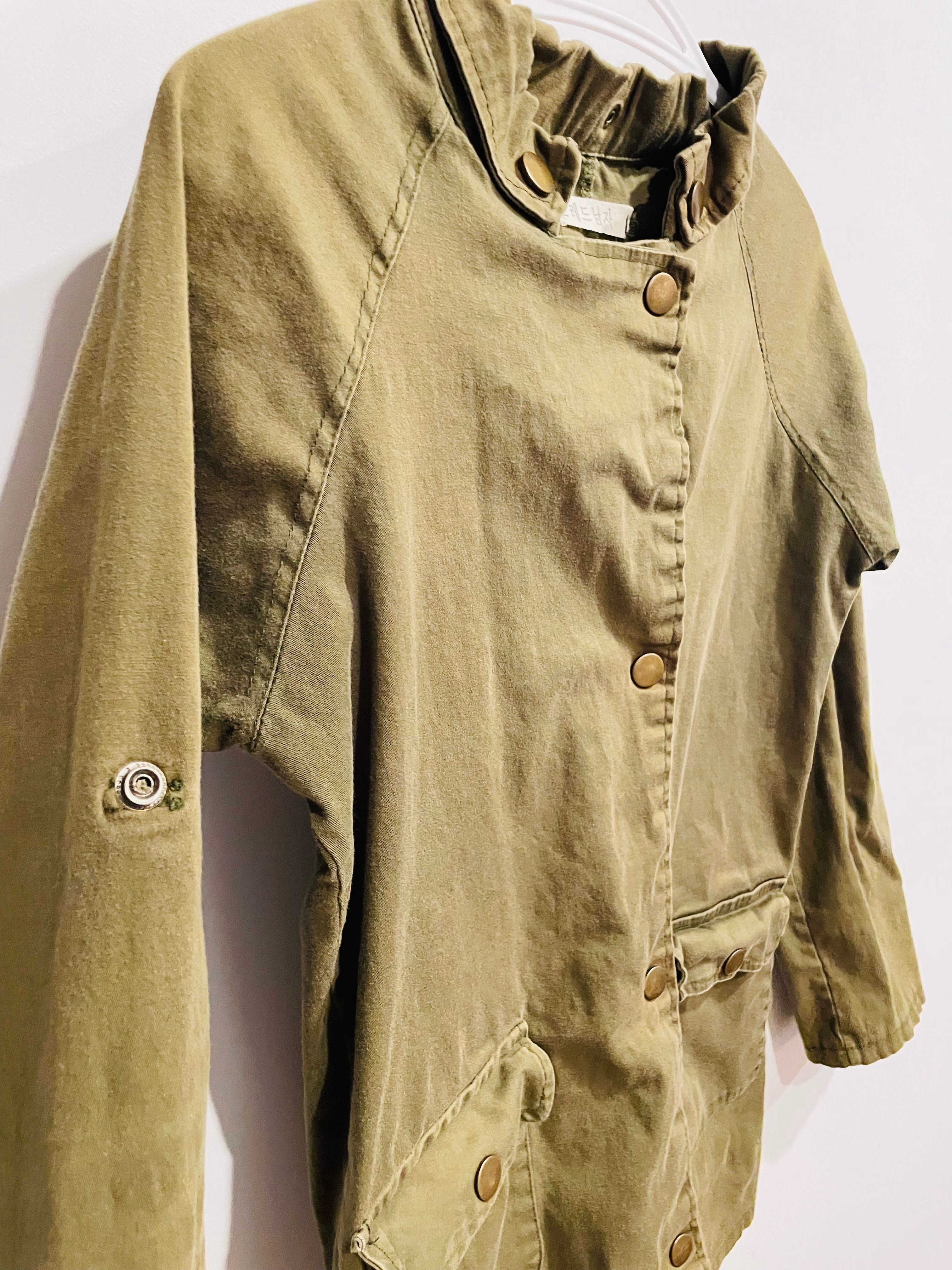 Veste vintage verte aspect militaire - Taille XS - Enfant