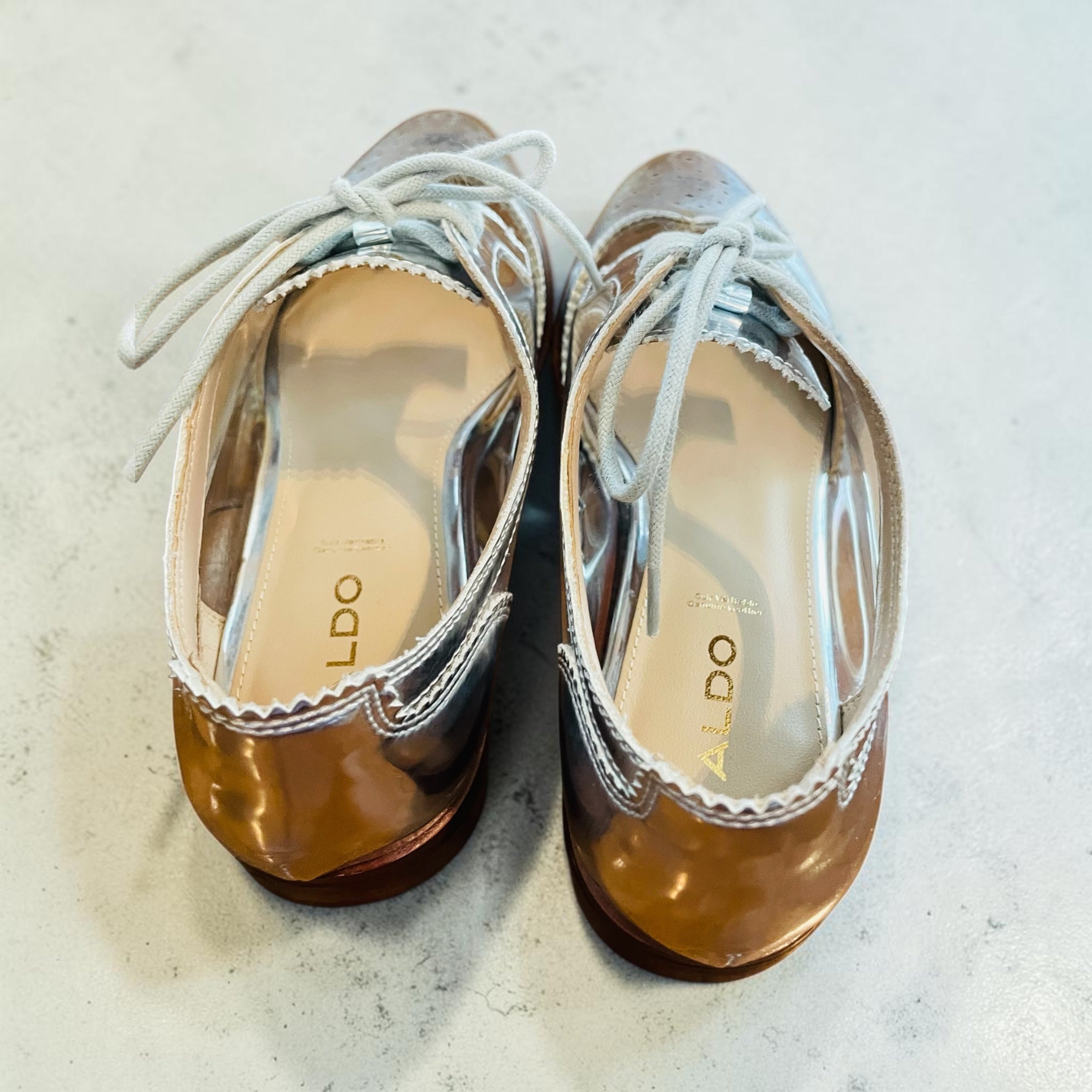 Souliers argent et plastique / Aldo / taille 8