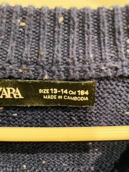 Tricot bleu enfants / Zara taille 13-14 ans