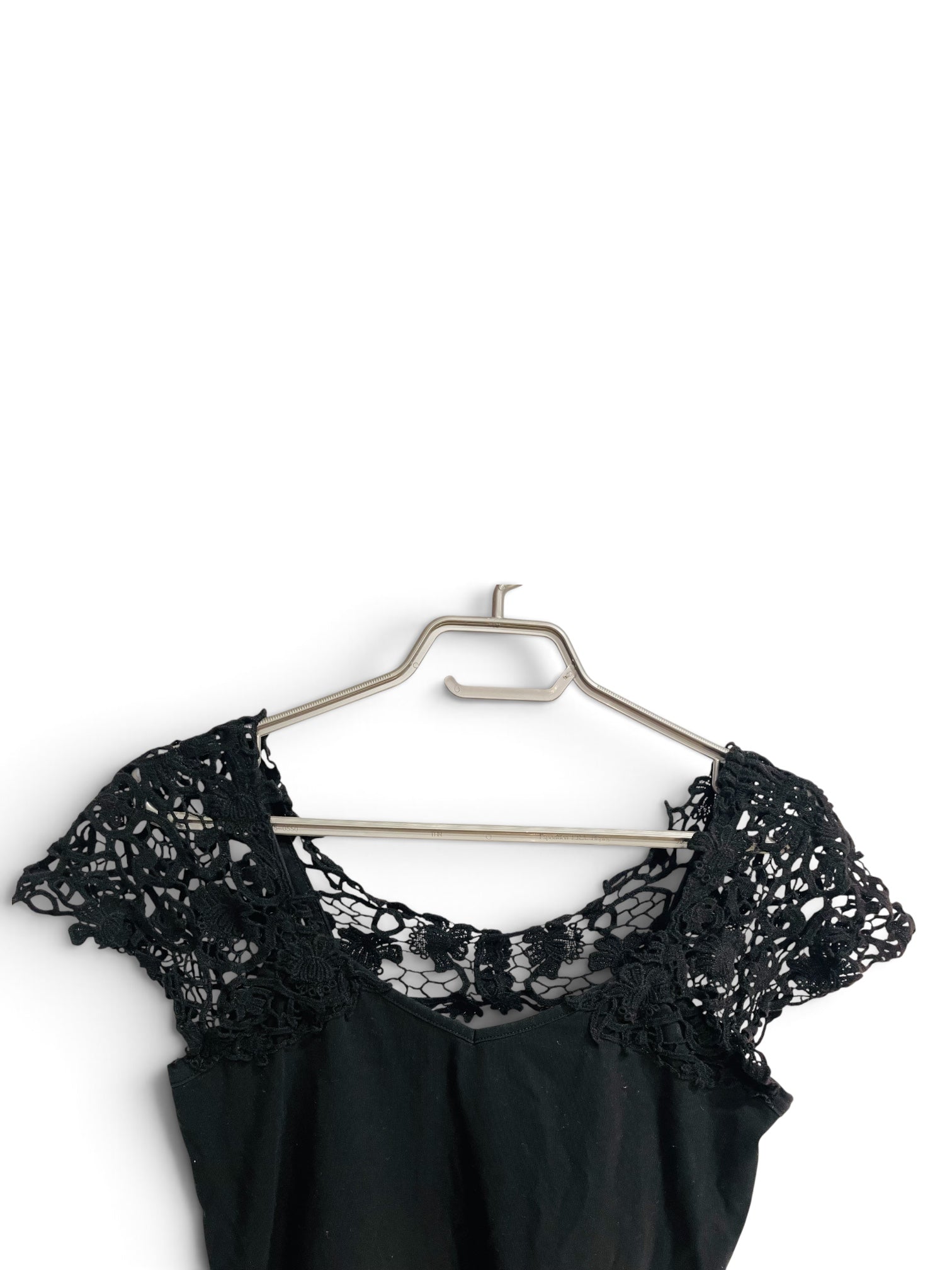 Haut sans manches noir avec dentelle / BPC / taille Small
