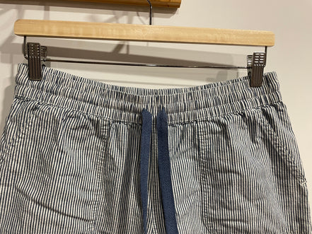 Short rayé bleu vintage taille élastique - Taille 8