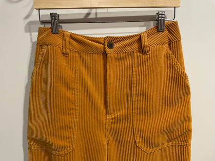 Pantalon jaune velour cordé - Twik - jambes larges - Taille Medium
