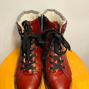 Bottine cuir rouge / Rieker / taille 6