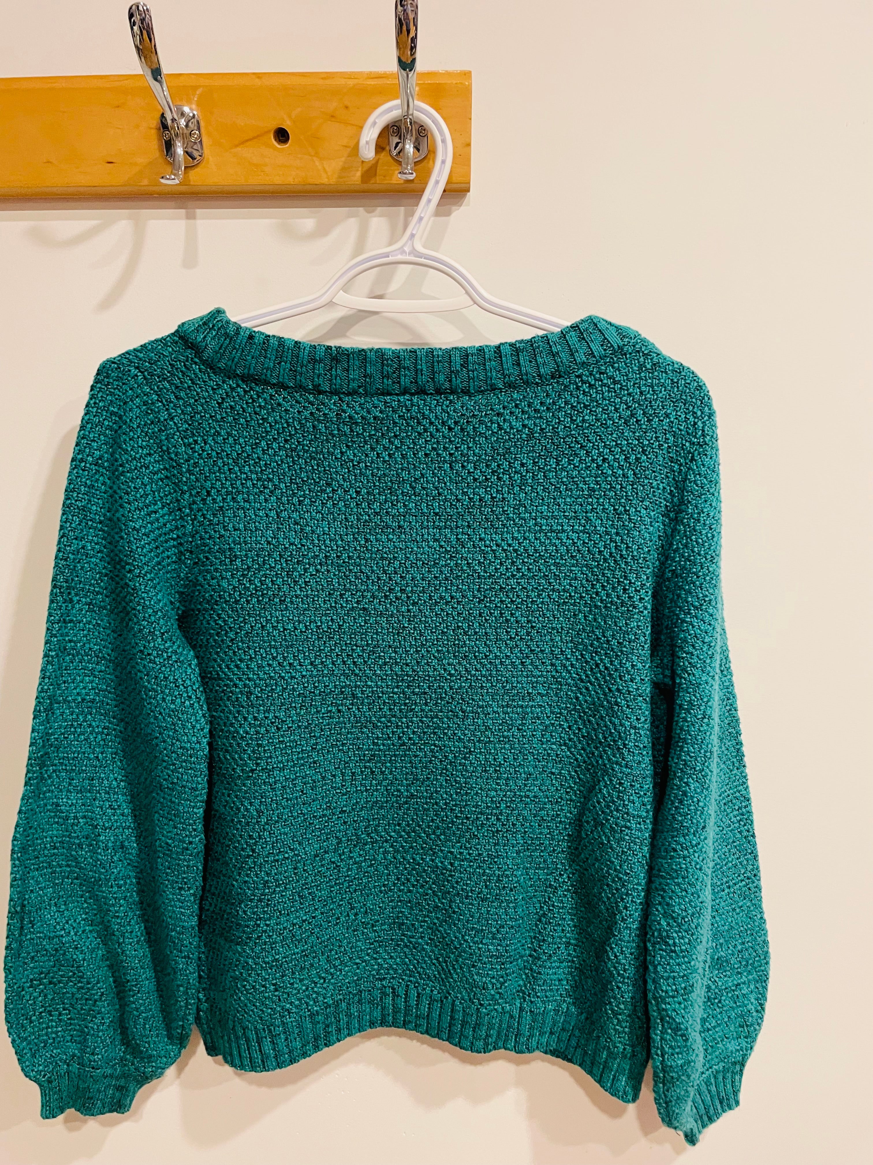 Chandail vert tricot - Ichi - Taille Small