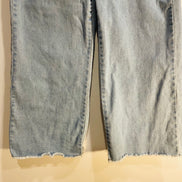 Jeans jambe large, bas effiloché / San Francisco / Taille 7