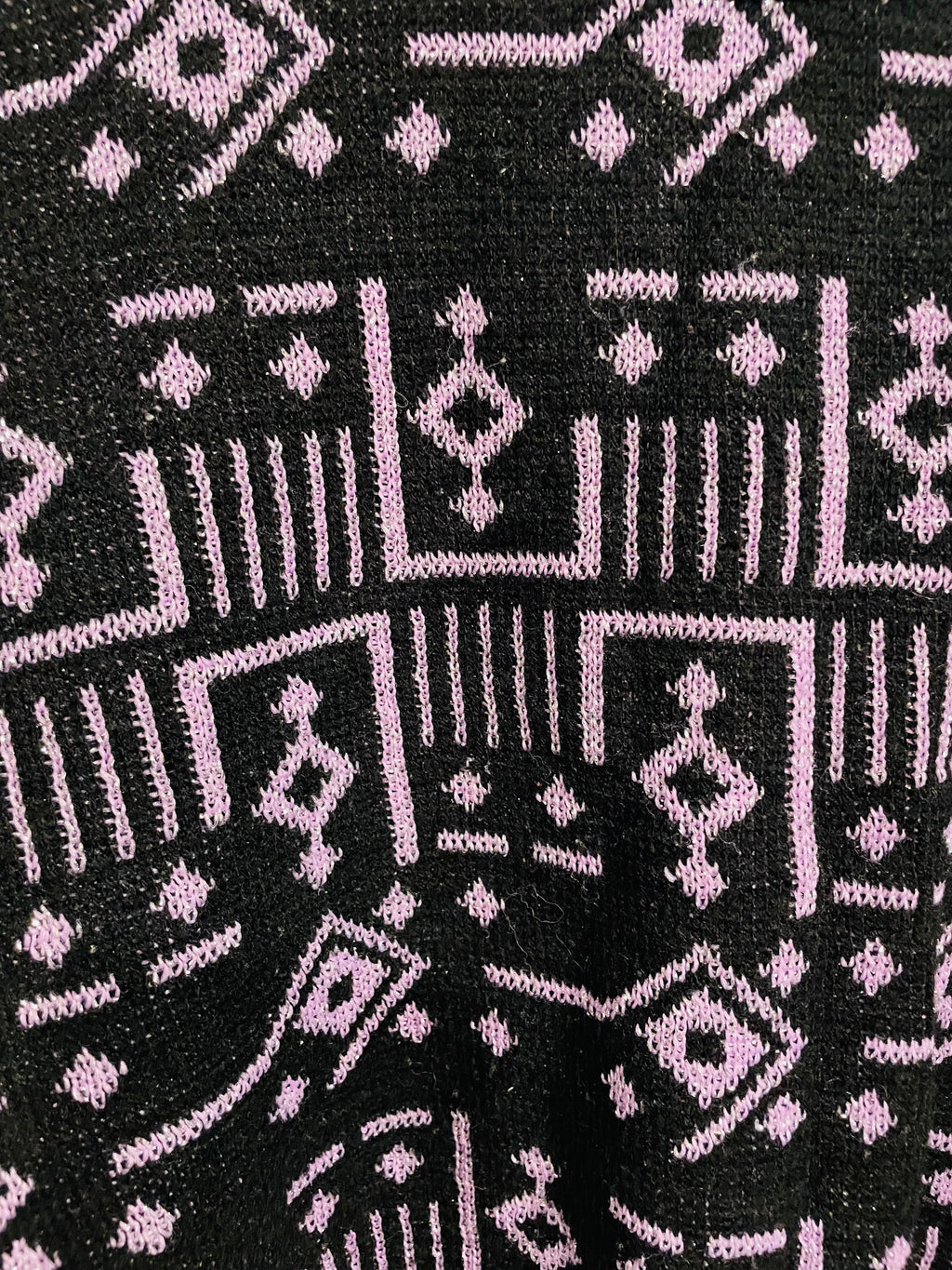 Tricot vintage brillant / manches chauve-souris 3/4 / taille médium ou large