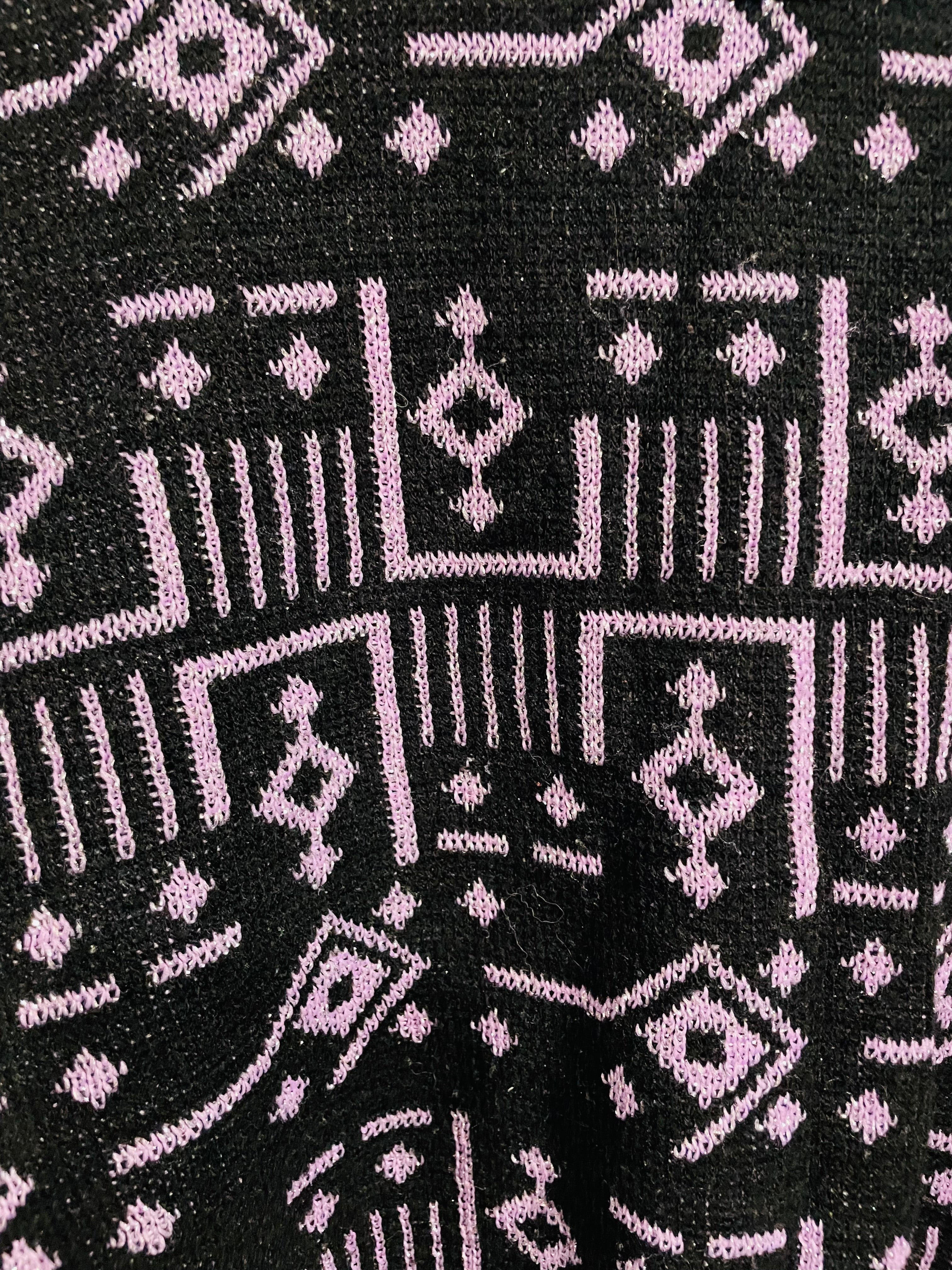 Tricot vintage brillant / manches chauve-souris 3/4 / taille médium ou large