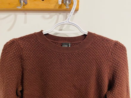Haut manches longues tricot brun - Icõne par Simons - Taille médium