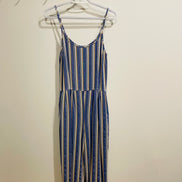 Jumpsuit rayé bleu avec poches et bretelles ajustables- Ananas Banana - taille médium