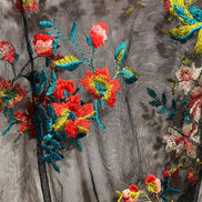 Crop top fleurs brodées - taille Small à Medium