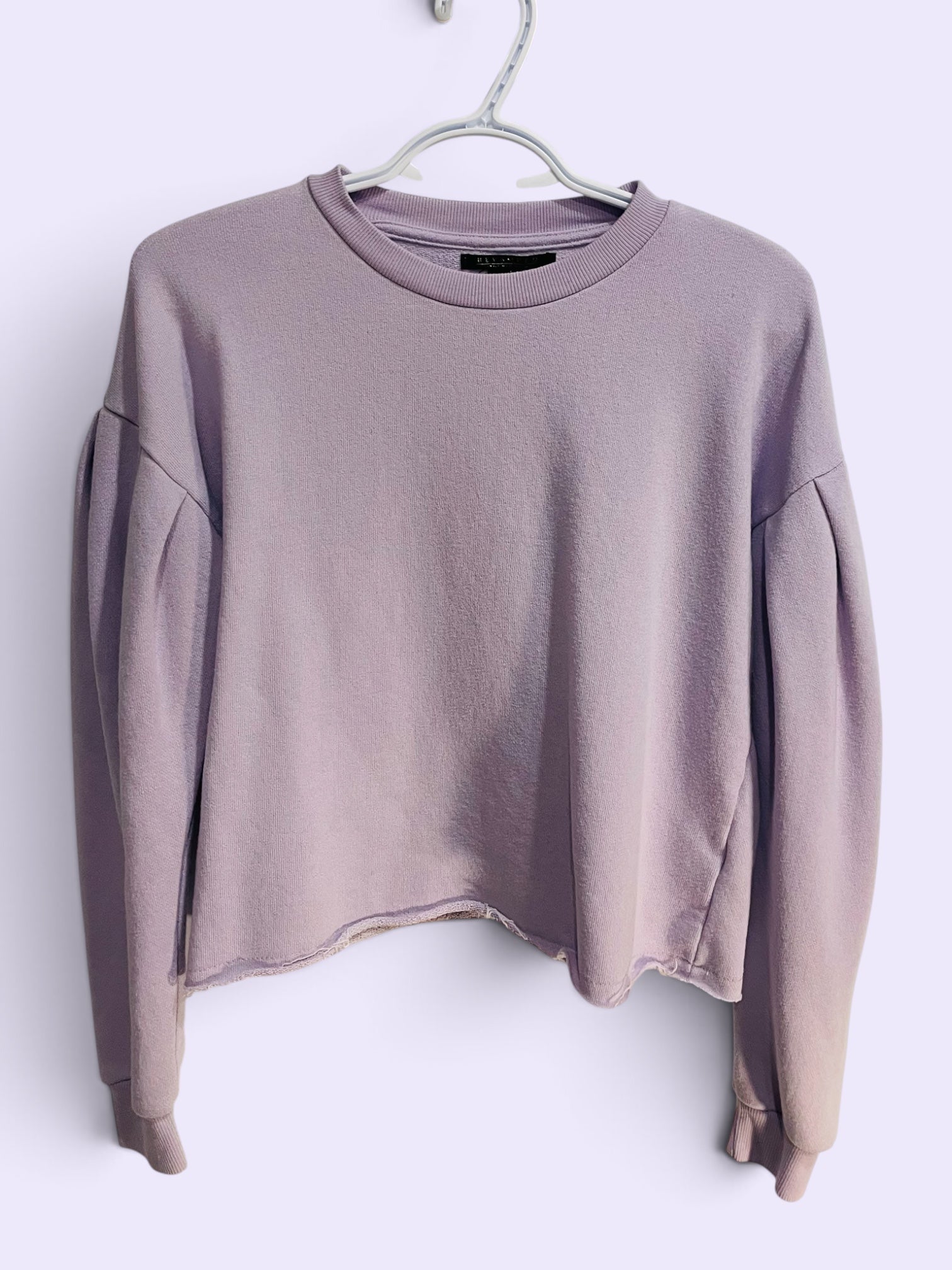 Haut mauve manches longues bouffantes / Revamped / taille Small