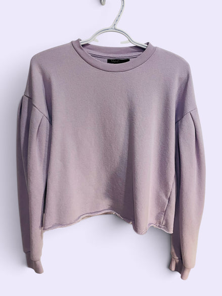 Haut mauve manches longues bouffantes / Revamped / taille Small