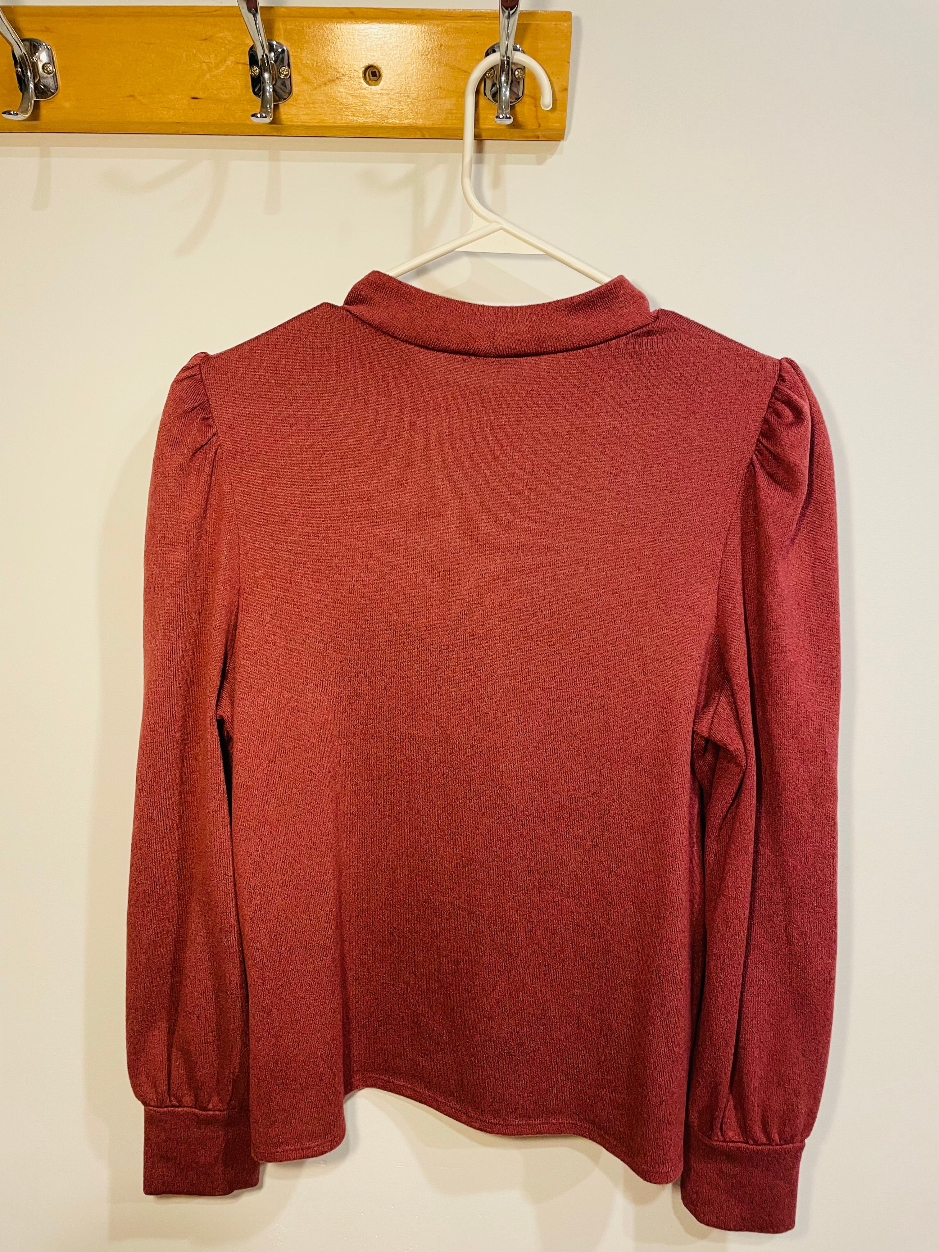 Chandail rose et perles / manches longues / Reitmans / taille Medium