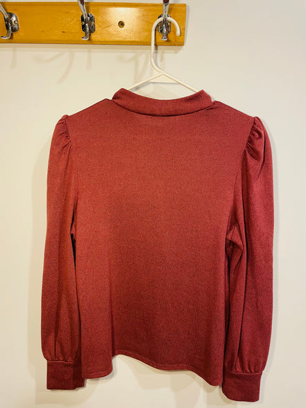 Chandail rose et perles / manches longues / Reitmans / taille Medium