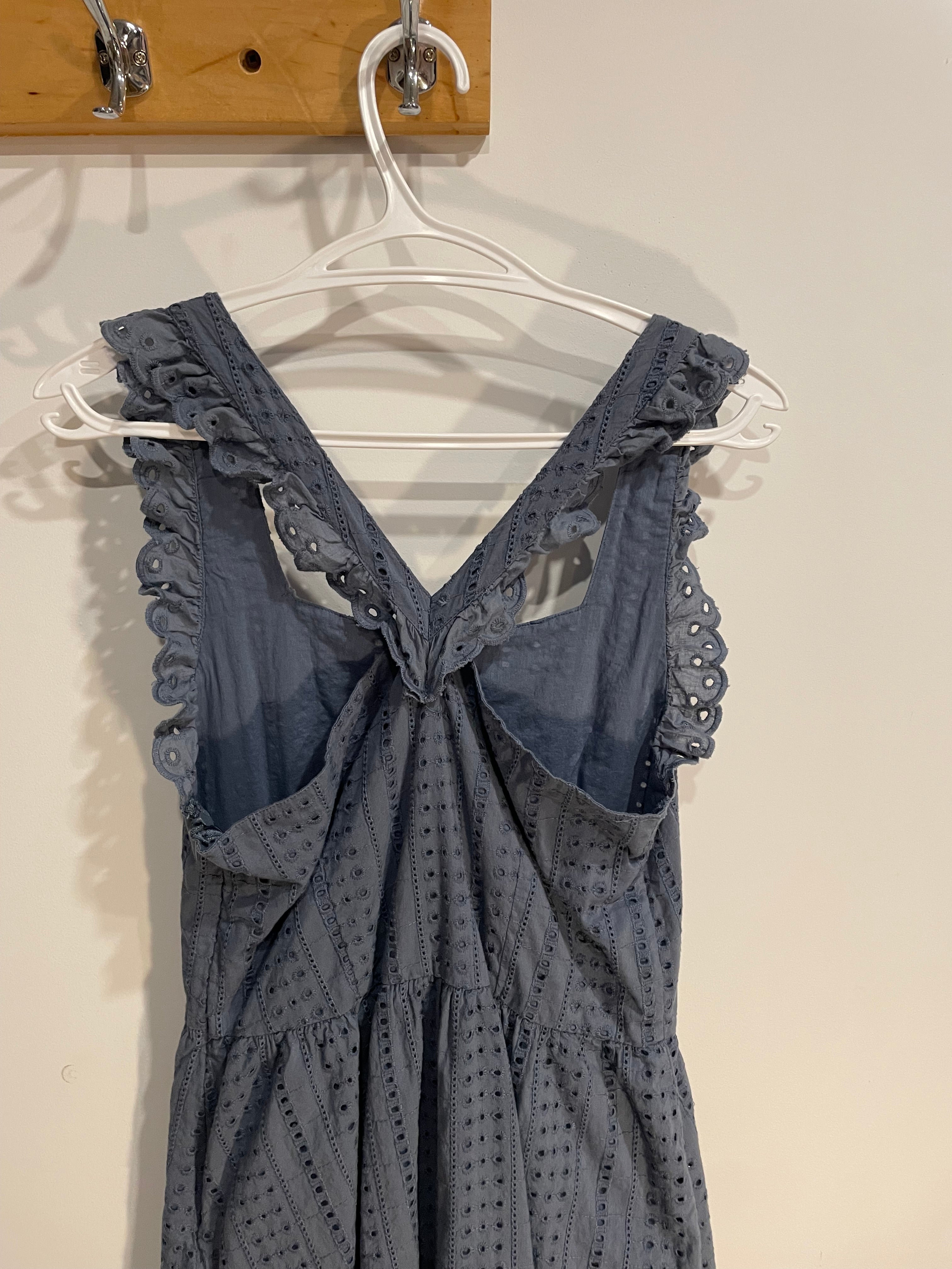 Robe bleue dentelle/ ICHI / taille Small