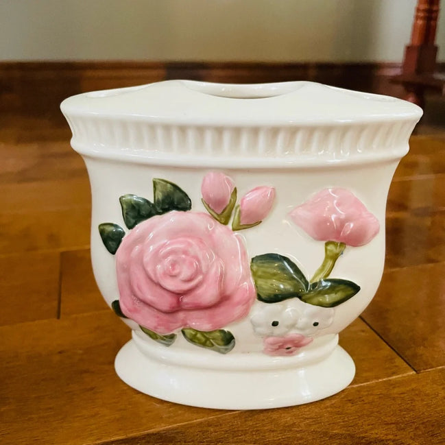 porte brosse à dents en céramique - Motif Floral
