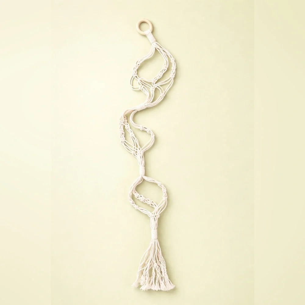 support à 3 plantes en macramé