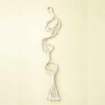 support à 3 plantes en macramé