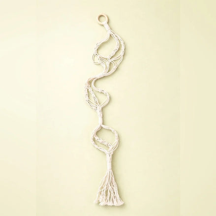 support à 3 plantes en macramé