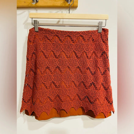 Crocheted mini skirt - Massimo Dutti