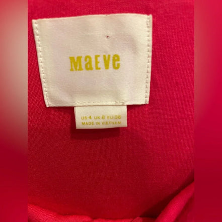 Short dress with red embroidery - Maeva